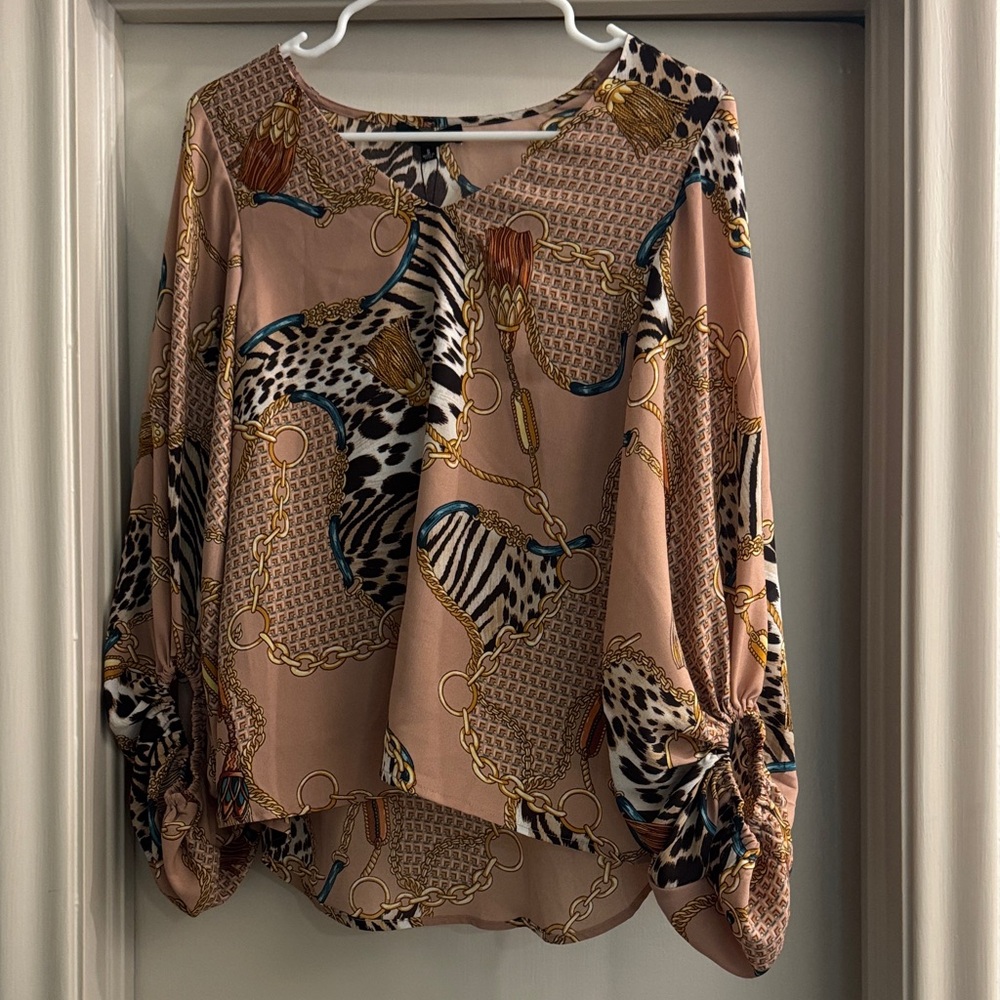 Fate Multicolor Animal Print Blouse